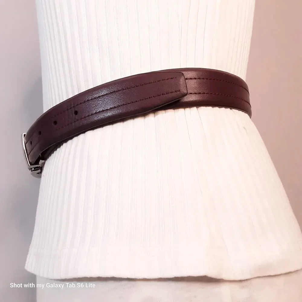 💎LC Liz Claiborne Reversibe Unisex 30-32 Waist Black And Stitched Brown